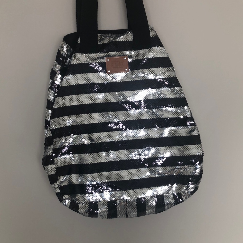 PINK sequins tote bag